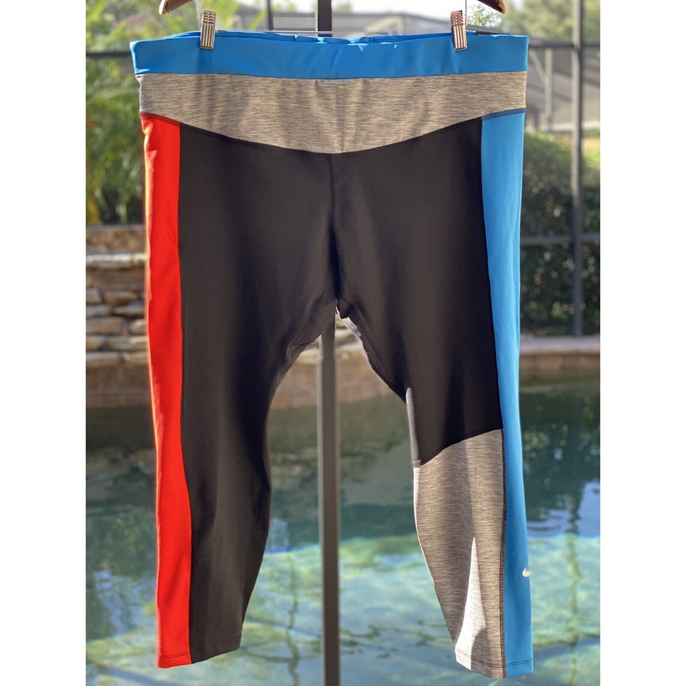Nike One Color-Block 7/8 Leggings Women's 2X DC5386-011 Black/Gray NWT